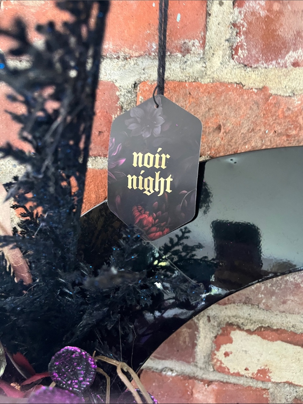 Noir night Crescent Moon Floral Wall Accent in Purple by - Picture 6 of 16